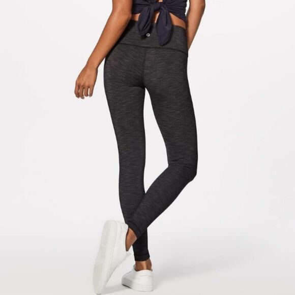 lululemon athletica Pants - Lululemon Wunder Under HR Tight 28" - Heathered Black
